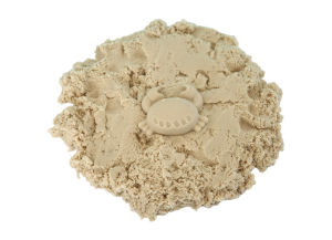 beige magic sand with crab imprint