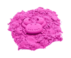 pink magic sand with crab mold